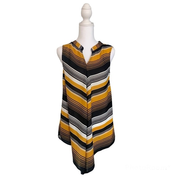 HALOGEN Chevron Striped Front Tie Tank Size Extra Small - Picture 4 of 6